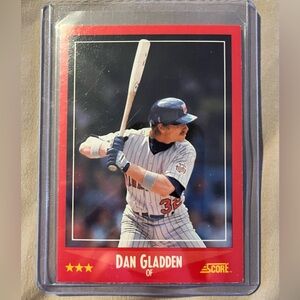 VINTAGE Dan Gladden 1988 Minnesota Twins Score MLB Baseball Trading Card